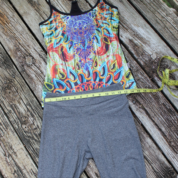 Marika Performance Slim Legging Capri, Gray Small - Picture 3 of 8